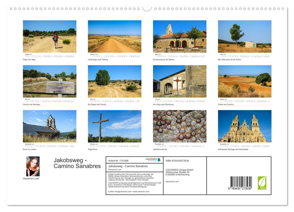 Jakobsweg - Camino Sanabres (CALVENDO Premium Wandkalender 2025)