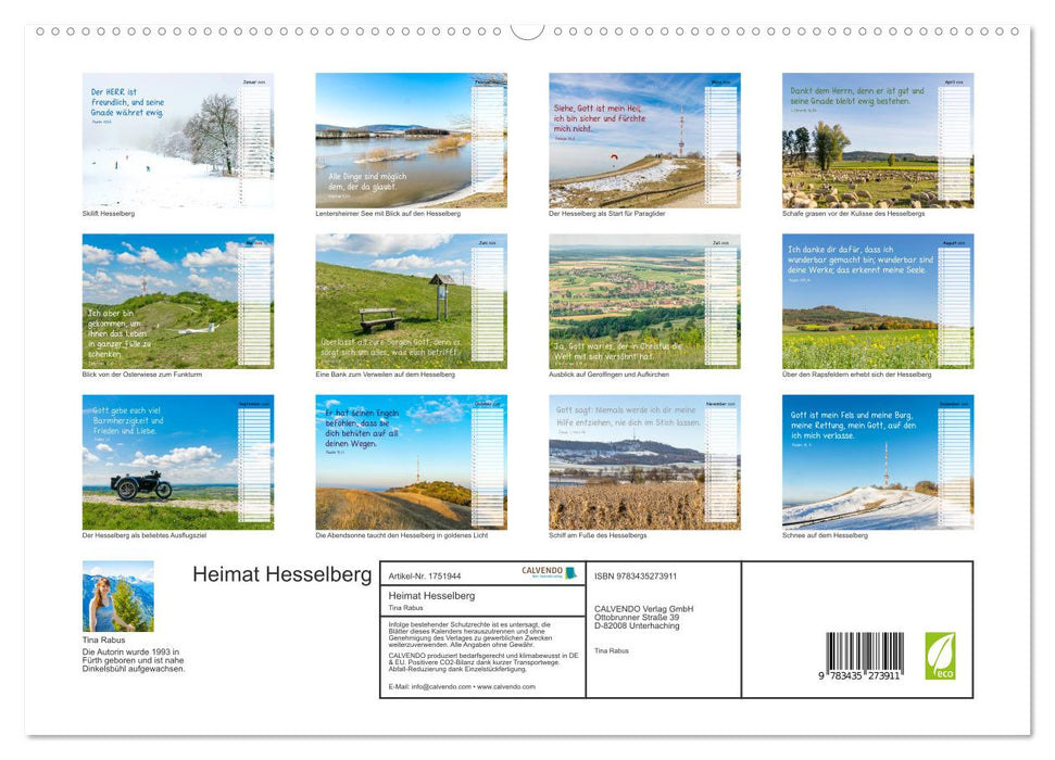 Heimat Hesselberg (CALVENDO Premium Wandkalender 2025)