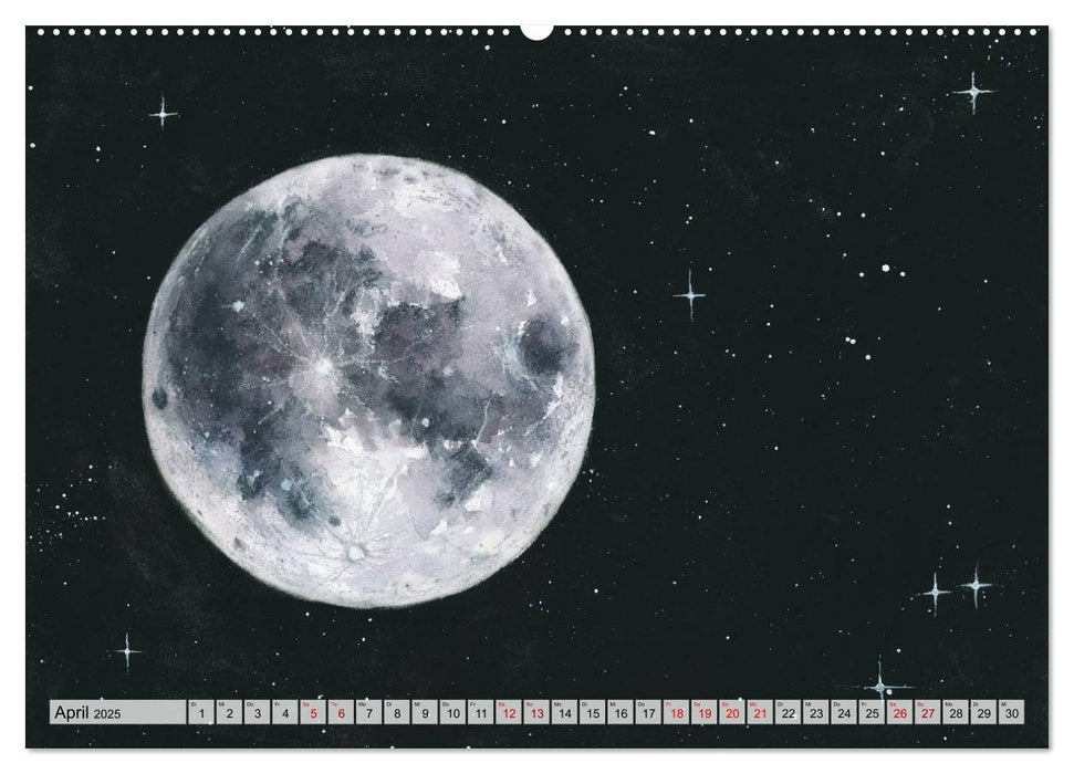 Gemaltes Weltall (CALVENDO Wandkalender 2025)
