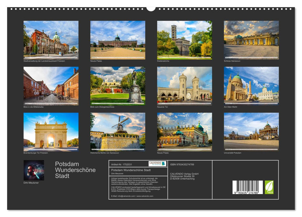 Potsdam Wunderschöne Stadt (CALVENDO Premium Wandkalender 2025)