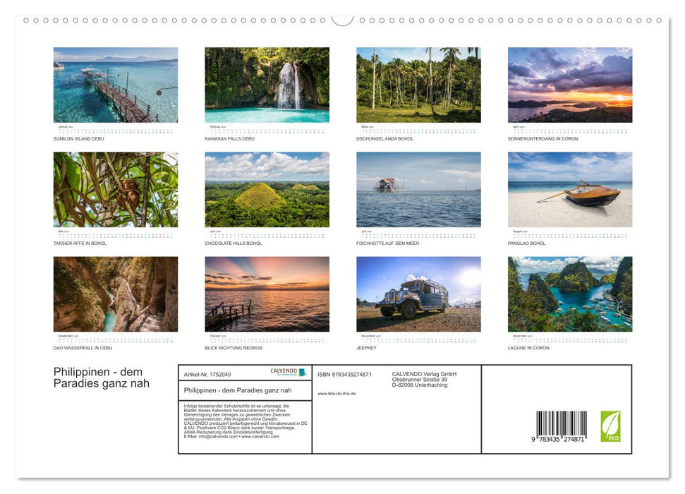 Philippinen - dem Paradies ganz nah (CALVENDO Premium Wandkalender 2025)