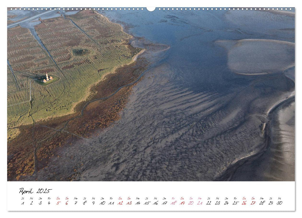 Naturpark Wattenmeer aus der Luft (CALVENDO Premium Wandkalender 2025)