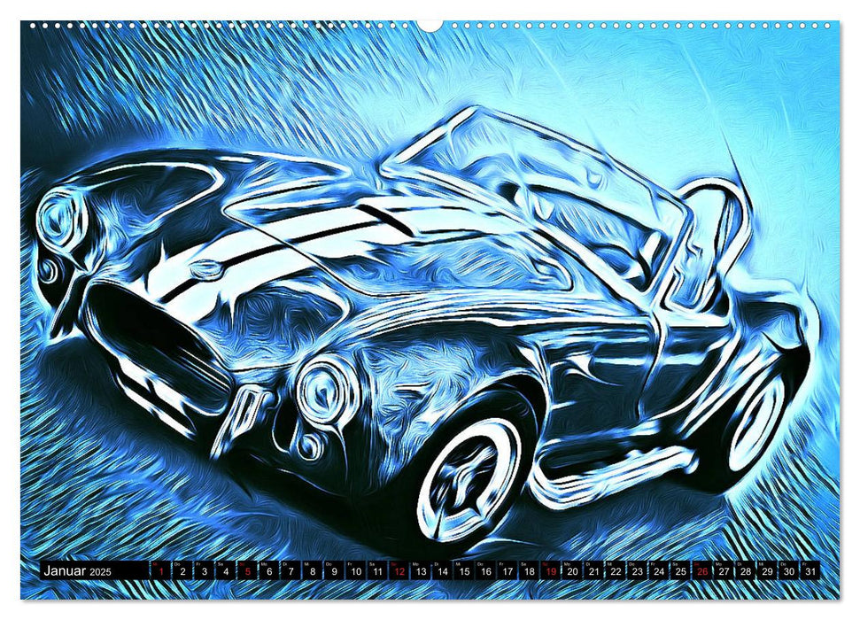 SPORTSCAR ARTWORKS Creative Works by Jean-Louis Glineur (CALVENDO Premium Wandkalender 2025)