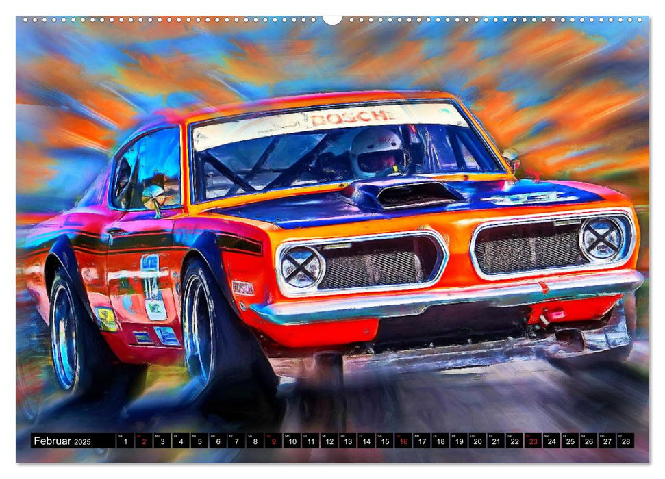 SPORTSCAR ARTWORKS Creative Works by Jean-Louis Glineur (CALVENDO Premium Wandkalender 2025)