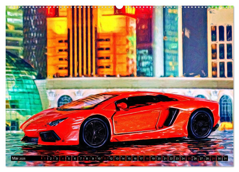 SPORTSCAR ARTWORKS Creative Works by Jean-Louis Glineur (CALVENDO Premium Wandkalender 2025)