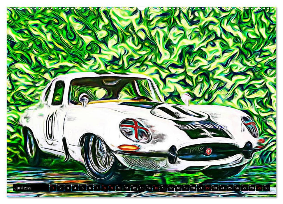 SPORTSCAR ARTWORKS Creative Works by Jean-Louis Glineur (CALVENDO Premium Wandkalender 2025)