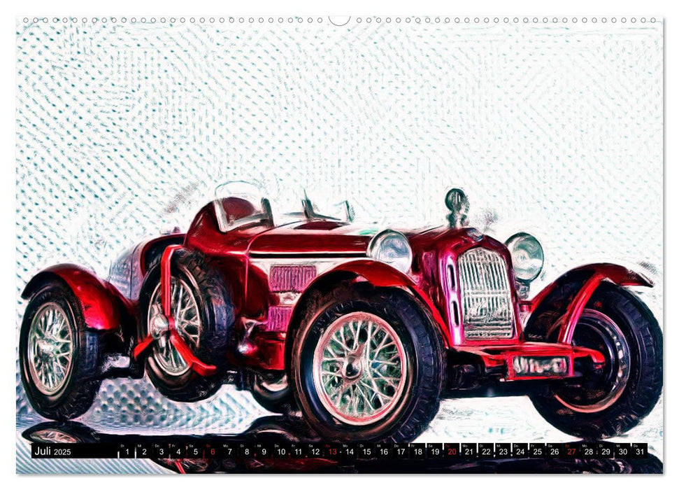 SPORTSCAR ARTWORKS Creative Works by Jean-Louis Glineur (CALVENDO Premium Wandkalender 2025)