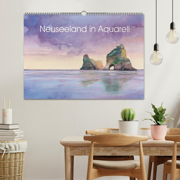 Neuseeland in Aquarell (CALVENDO Wandkalender 2025)