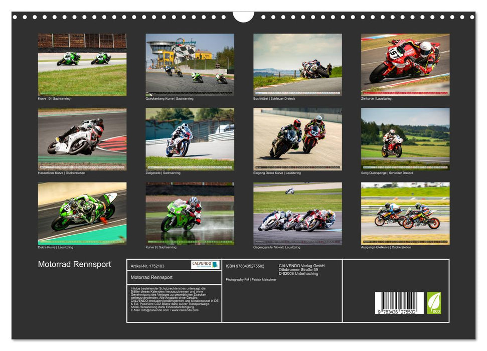 Motorrad Rennsport (CALVENDO Wandkalender 2025)