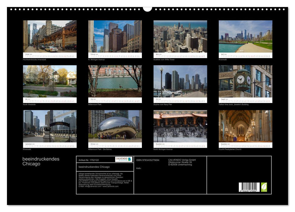 beeindruckendes Chicago (CALVENDO Wandkalender 2025)