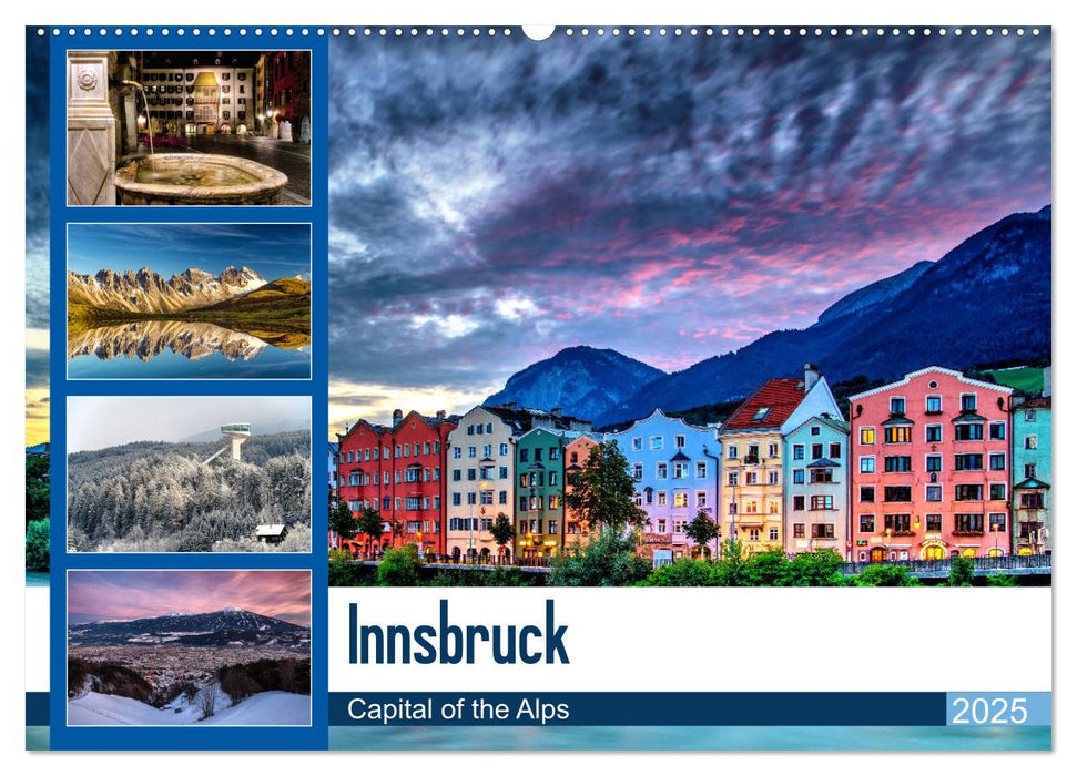 Innsbruck - Capital of the Alps (CALVENDO Wandkalender 2025)