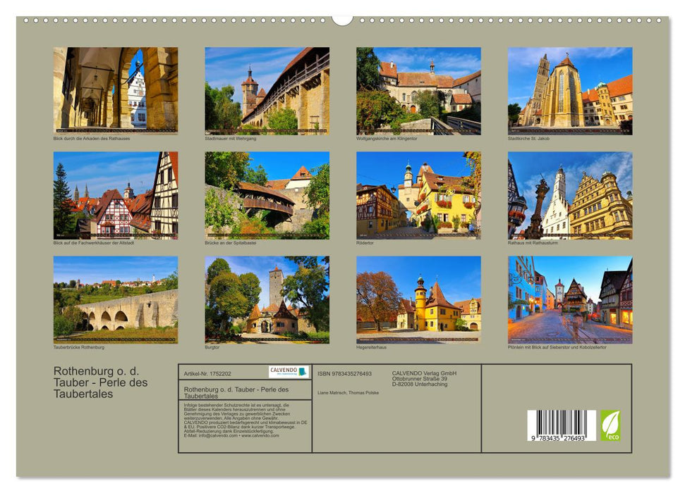 Rothenburg o. d. Tauber - Perle des Taubertales (CALVENDO Premium Wandkalender 2025)