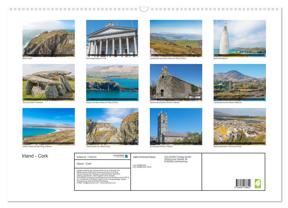 Irland - Cork (CALVENDO Wandkalender 2025)