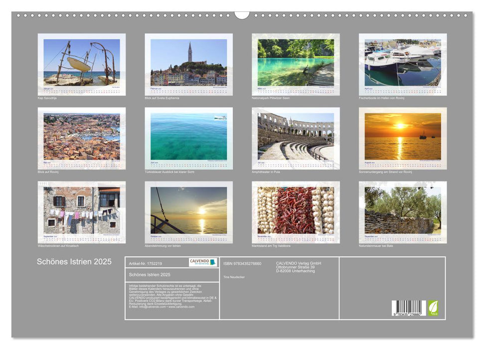 Schönes Istrien 2025 (CALVENDO Wandkalender 2025)