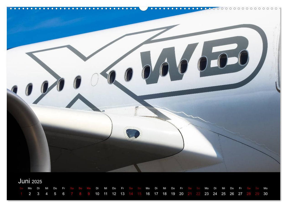 Airbus A350 Hautnah (CALVENDO Premium Wandkalender 2025)