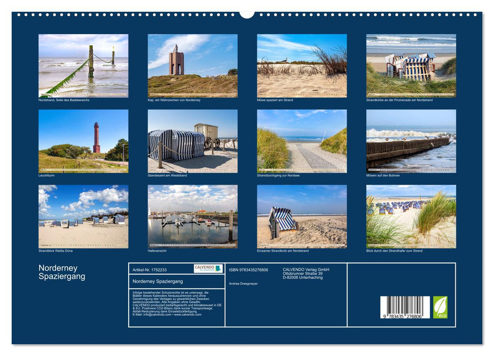 Norderney Spaziergang (CALVENDO Premium Wandkalender 2025)