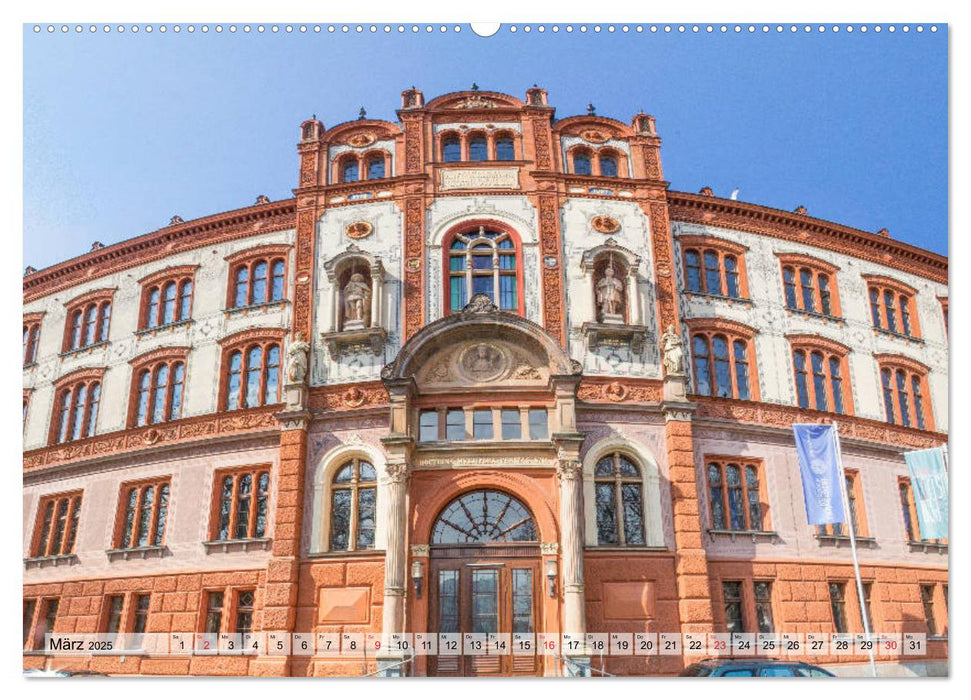 Hansestadt Rostock Historischer Stadtkern bis Warnemünde (CALVENDO Premium Wandkalender 2025)