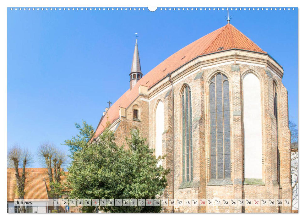 Hansestadt Rostock Historischer Stadtkern bis Warnemünde (CALVENDO Premium Wandkalender 2025)