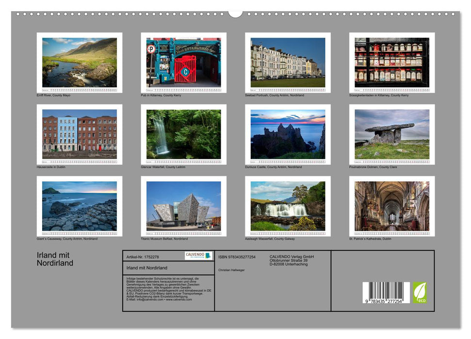 Irland mit Nordirland (CALVENDO Premium Wandkalender 2025)