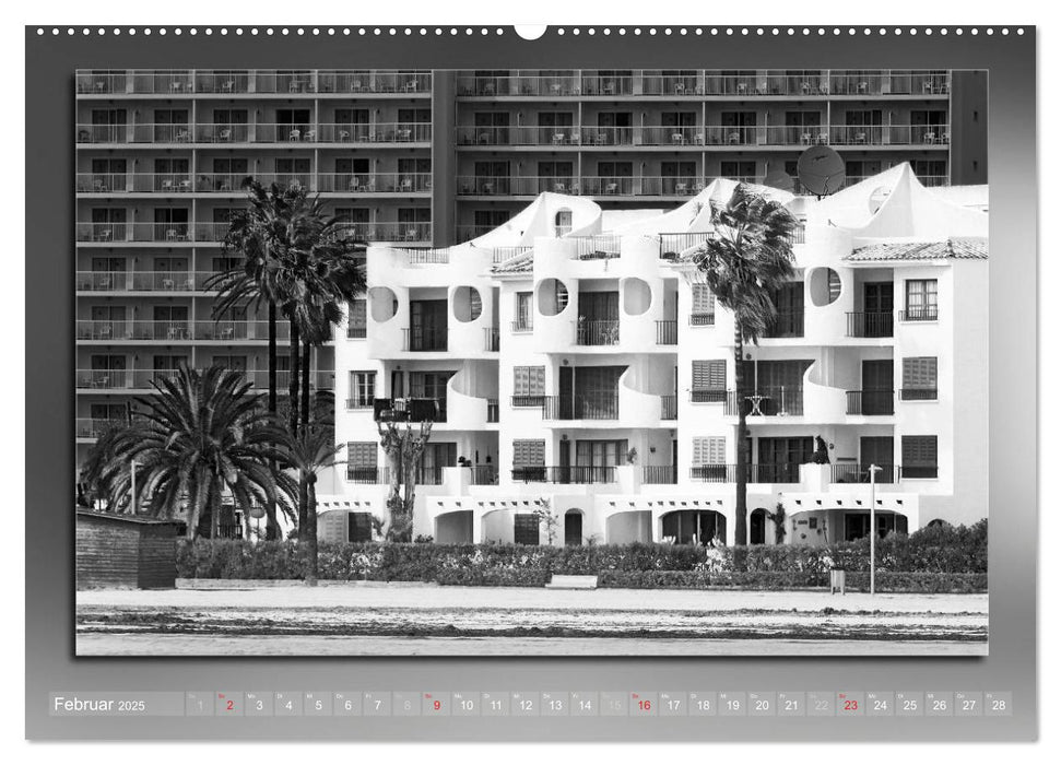 Mallorca Schwarz Weiß (CALVENDO Premium Wandkalender 2025)