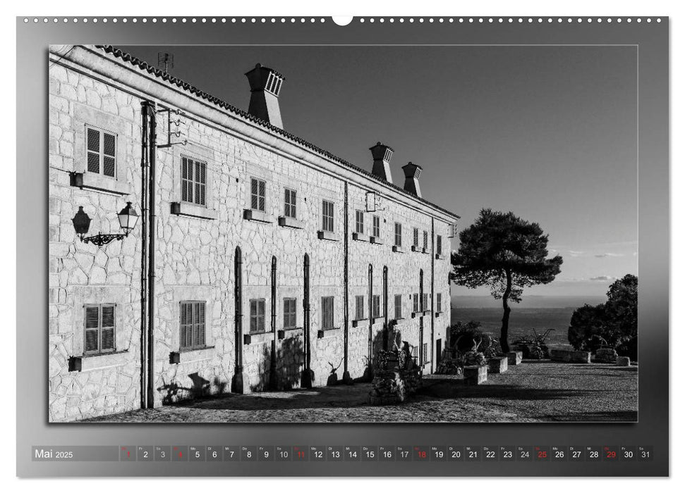 Mallorca Schwarz Weiß (CALVENDO Premium Wandkalender 2025)