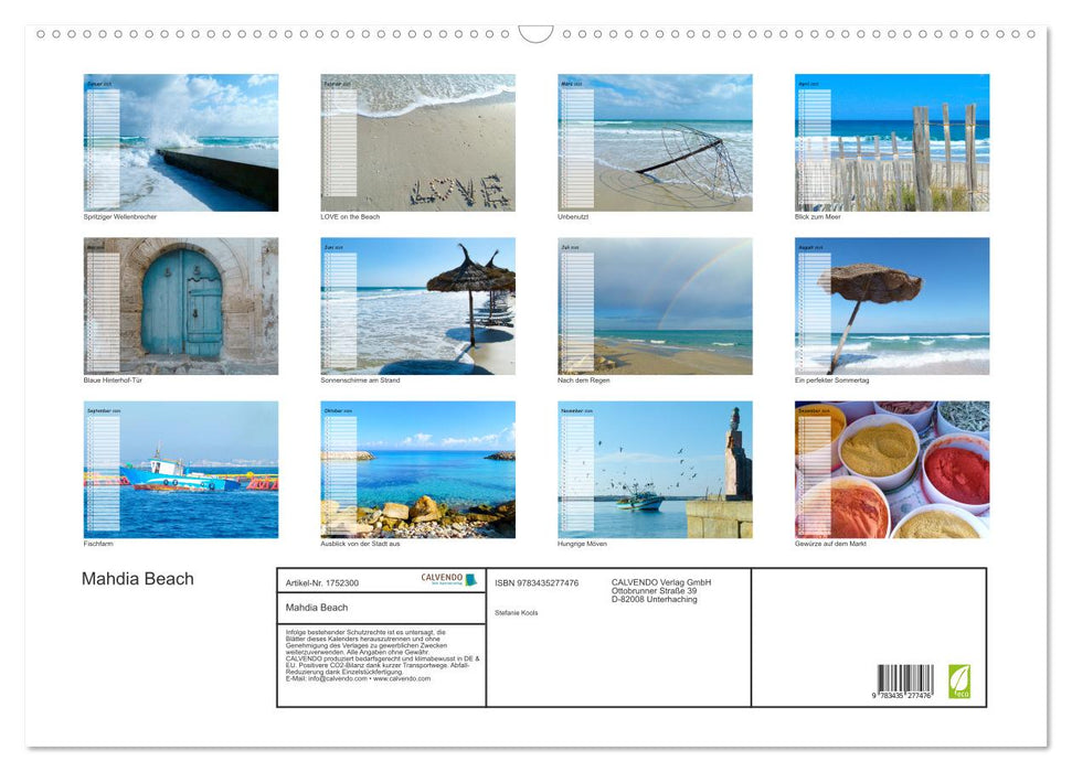 Mahdia Beach (CALVENDO Wandkalender 2025)