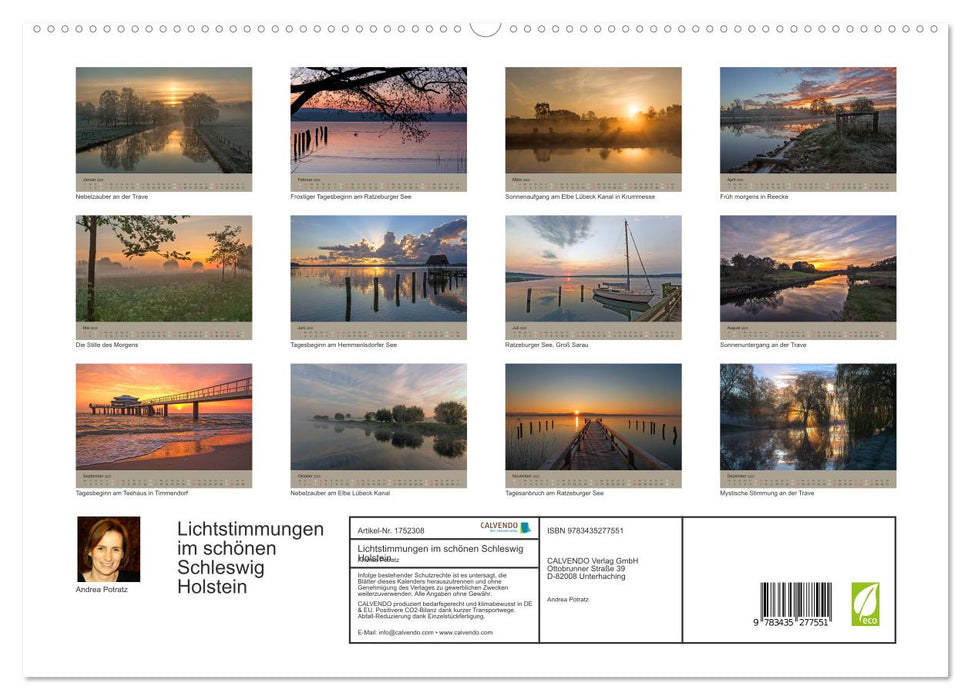 Lichtstimmungen im schönen Schleswig Holstein (CALVENDO Premium Wandkalender 2025)