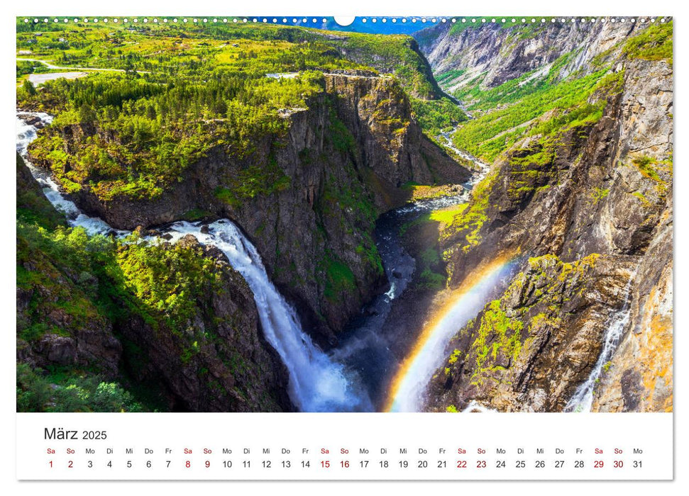 Wasserfälle in Norwegen (CALVENDO Wandkalender 2025)