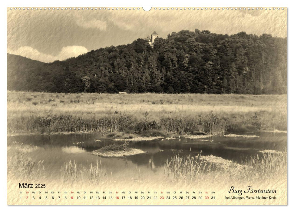 Burgen und Schlösser in Nordhessen (CALVENDO Premium Wandkalender 2025)