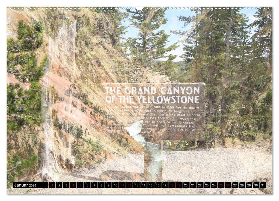 Wunderwelt Yellowstone 2025 (CALVENDO Premium Wandkalender 2025)