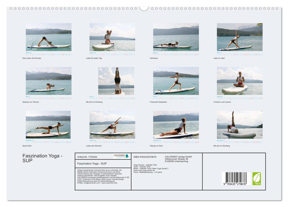 Faszination Yoga - SUP (CALVENDO Premium Wandkalender 2025)