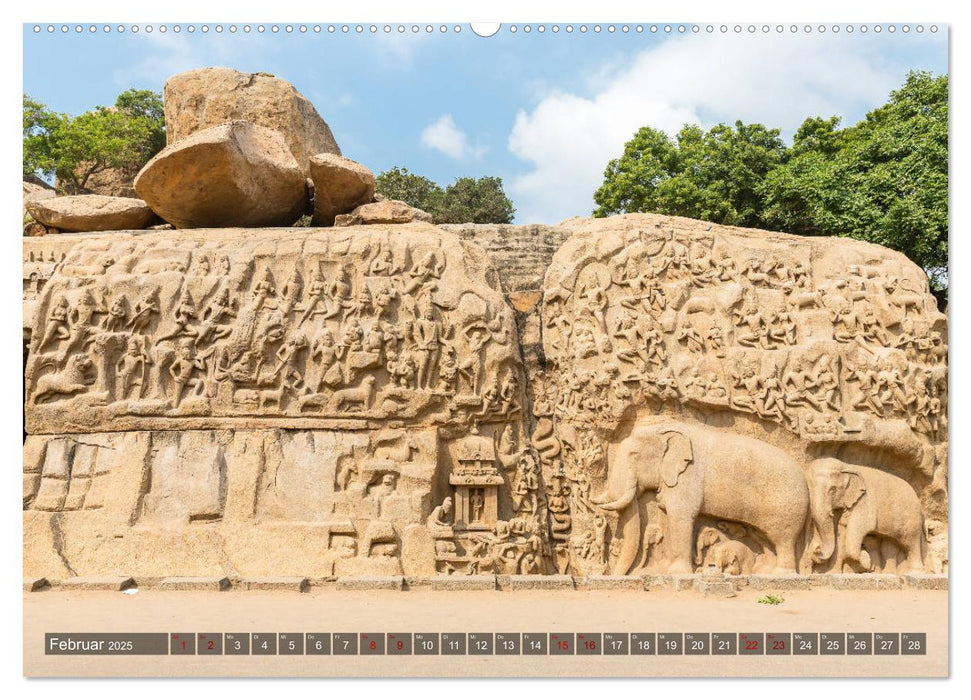 Indien - Mahabalipuram (CALVENDO Premium Wandkalender 2025)