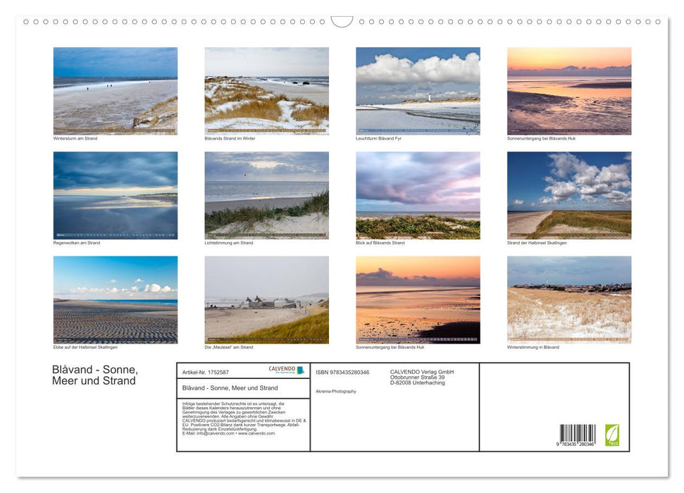 Blåvand - Sonne, Meer und Strand (CALVENDO Wandkalender 2025)