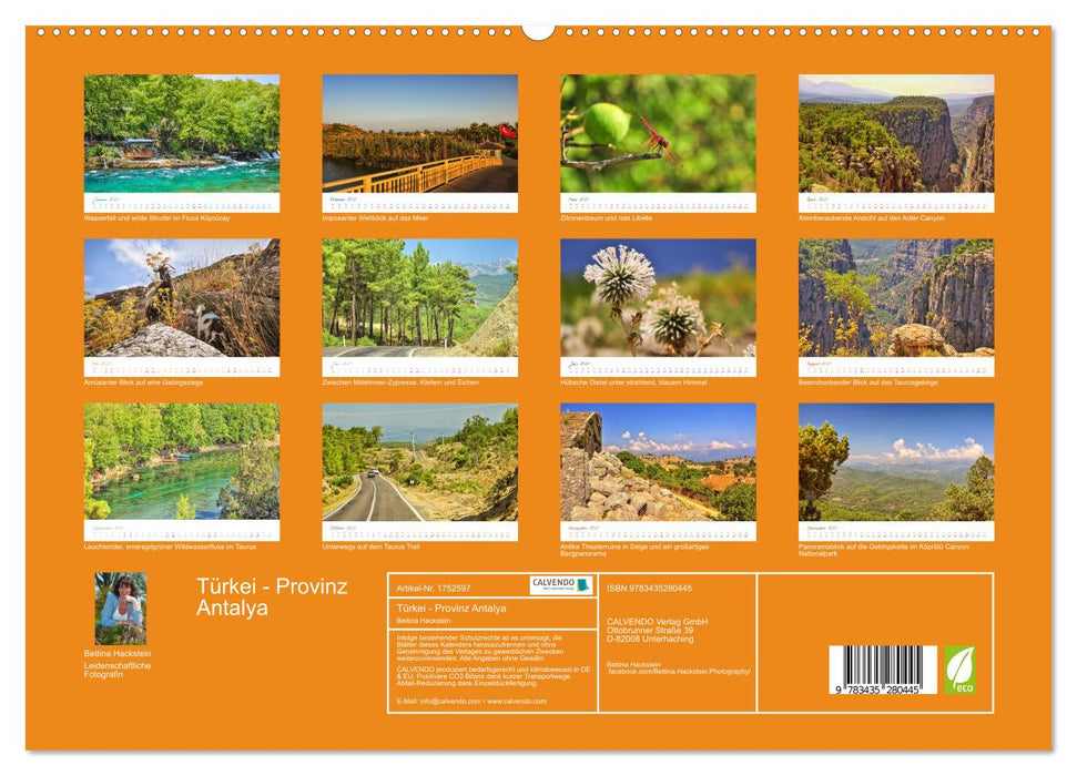 Türkei - Provinz Antalya (CALVENDO Premium Wandkalender 2025)