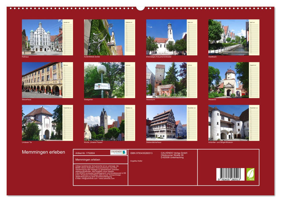 Memmingen erleben (CALVENDO Premium Wandkalender 2025)