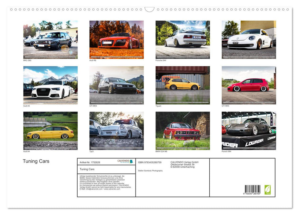 Tuning Cars (CALVENDO Wandkalender 2025)