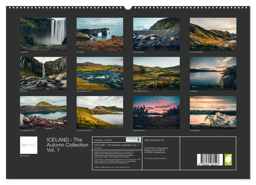 ICELAND - The Autumn Collection Vol. 1 (CALVENDO Premium Wandkalender 2025)