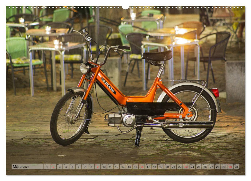 Oldtimer Mopeds - fotografiert von Michael Allmaier (CALVENDO Premium Wandkalender 2025)