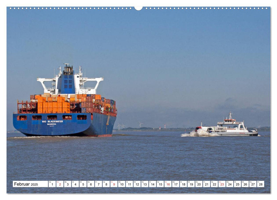 Die Nordsee zwischen Stade und Pellworm (CALVENDO Wandkalender 2025)