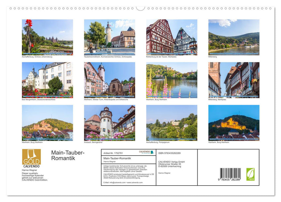 Main-Tauber-Romantik (CALVENDO Premium Wandkalender 2025)