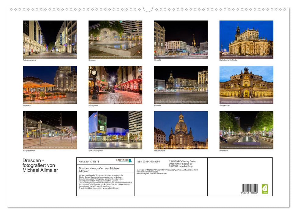 Dresden - fotografiert von Michael Allmaier (CALVENDO Wandkalender 2025)