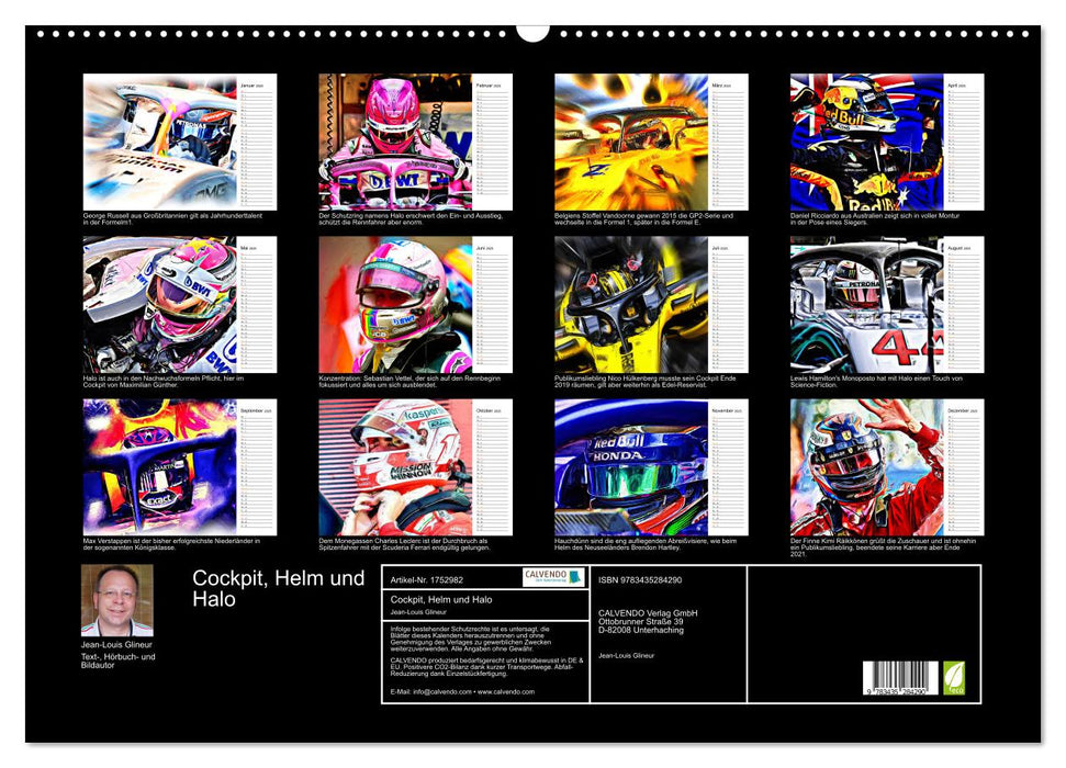 Cockpit, Helm und Halo (CALVENDO Wandkalender 2025)