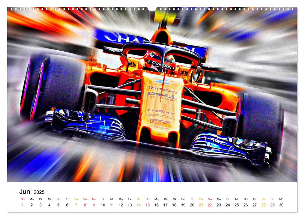 Vollgas im Monoposto (CALVENDO Premium Wandkalender 2025)