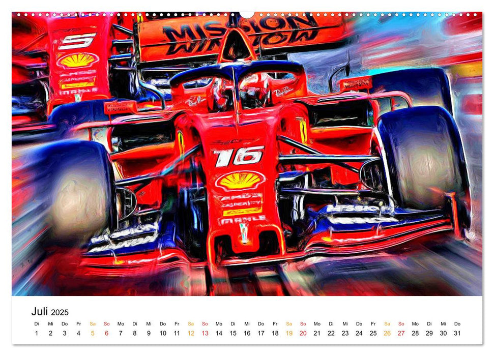 Vollgas im Monoposto (CALVENDO Premium Wandkalender 2025)