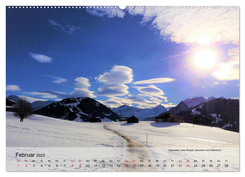 Saanenland. Ein Kalender aus dem Berner Oberland (CALVENDO Premium Wandkalender 2025)