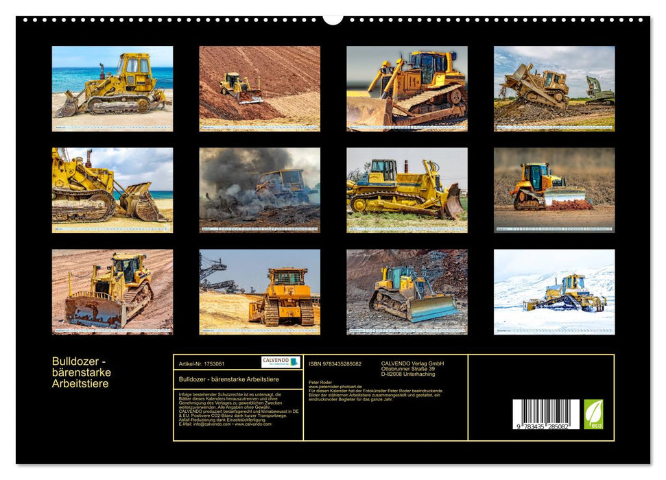 Bulldozer - bärenstarke Arbeitstiere (CALVENDO Premium Wandkalender 2025)