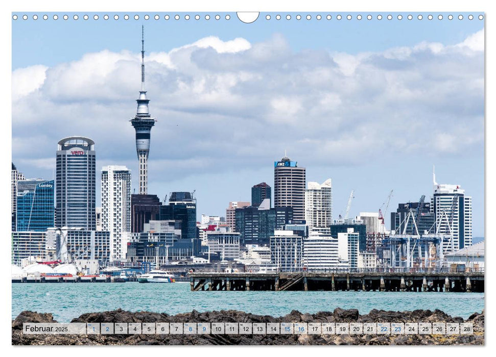 Wandkalender Auckland 2025 DIN A4 Quer (CALVENDO Wandkalender 2025)