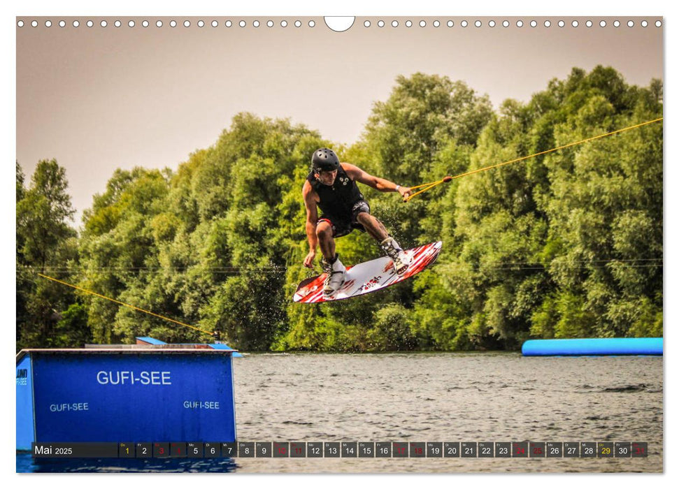 Wakeboarding - make water burn (CALVENDO Wandkalender 2025)