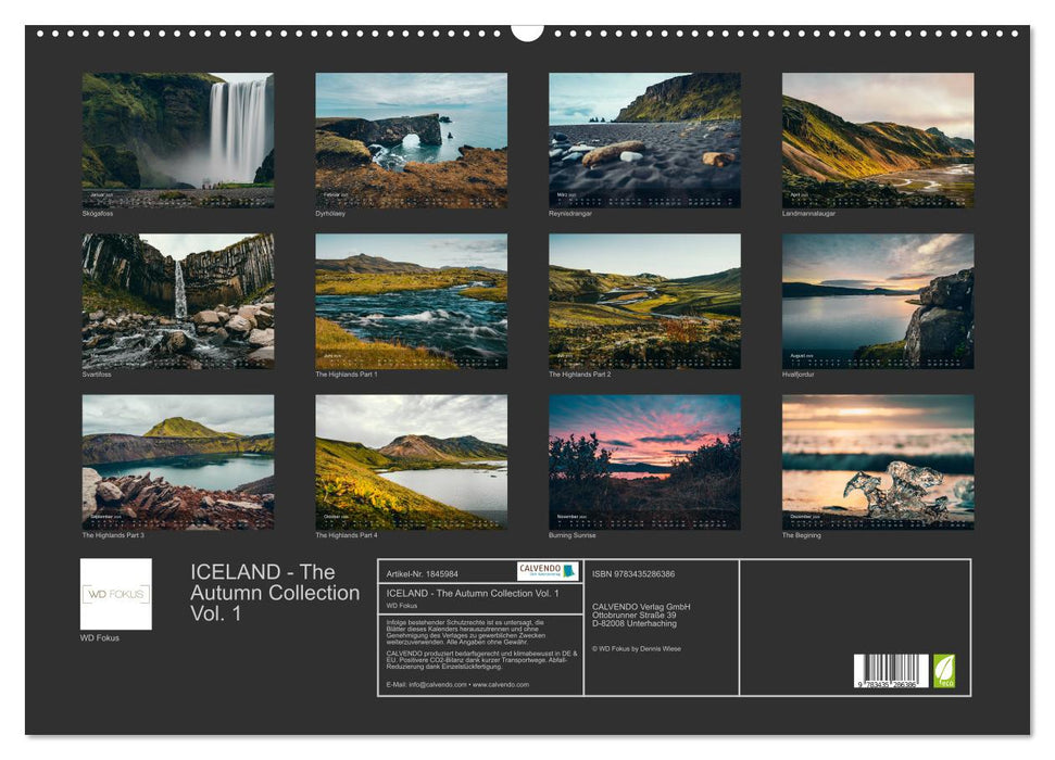 ICELAND - The Autumn Collection Vol. 1 (CALVENDO Wandkalender 2025)