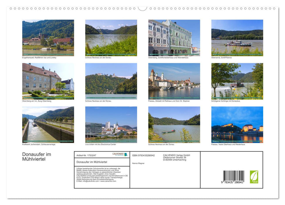 Donauufer im Mühlviertel (CALVENDO Premium Wandkalender 2025)